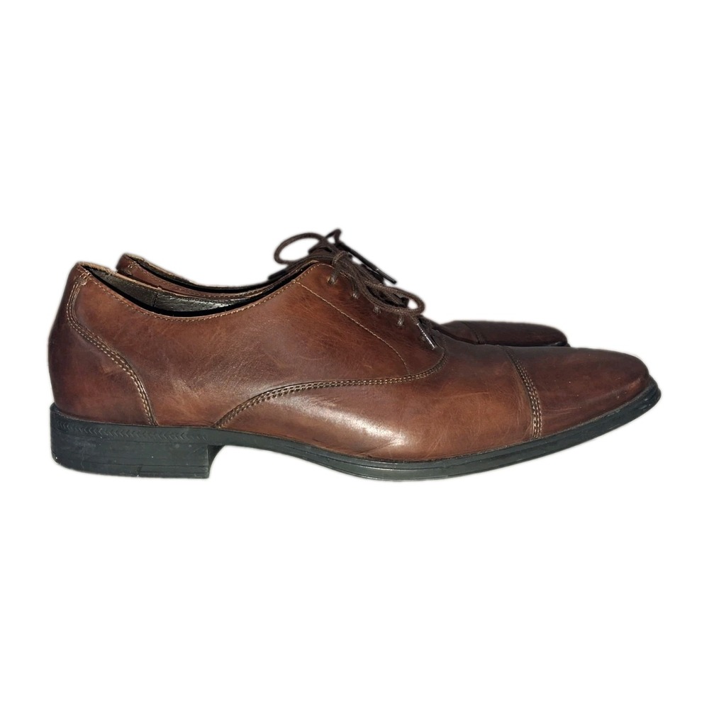 Cole Haan Shoes Mens Size 9M Brown Leather Cap Toe Dress Oxfords C09167